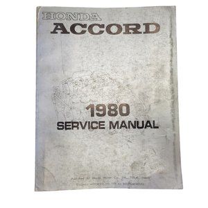 1980 Honda Accord Service Manual First Edition Automotive Repair Shop Book